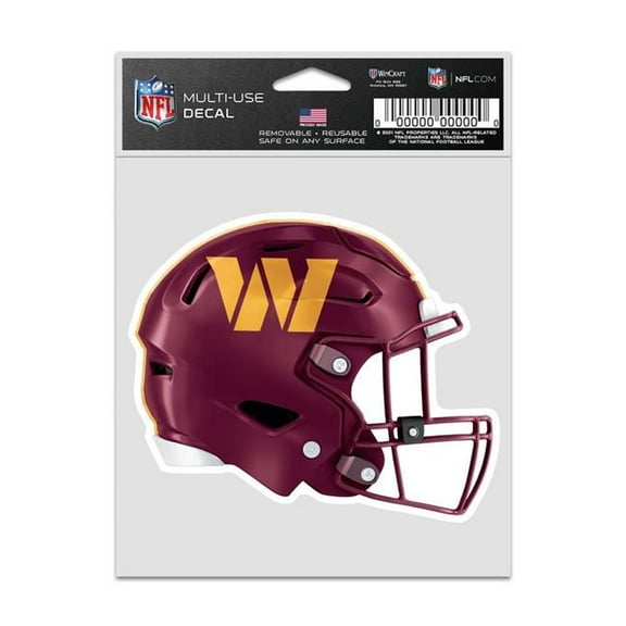 Wraft Fanatics 9416638169 3.75 x 5 in. Washington Commanders Decal - Helmet Fan