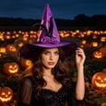 thumbnail image 7 of Odeerbi Kids Boys Girls Halloween Witch Hat Rose Tulle Wide Brim Pointed Tall Hat Party Dress Up Accessory, 7 of 7