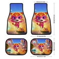 thumbnail image 2 of Super Kitties Carpet Car Floor Mats 4 Pieces Sets All Weather Front & Rear Mats Non Slip Car Protector Mat, 2 of 8