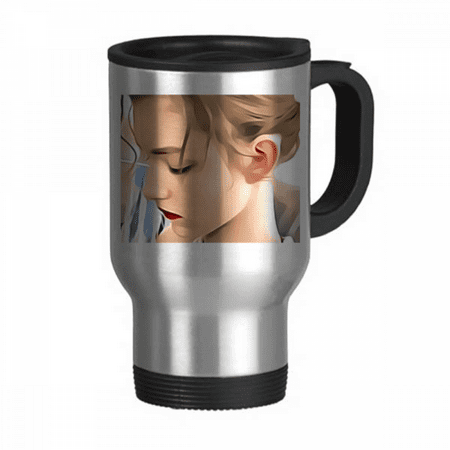 

Beautiful Parafacialia Goddess Lovely Travel Mug Flip Lid Stainless Steel Cup Car Tumbler Thermos