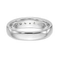 thumbnail image 5 of 14K White Gold Ring Band Wedding Diamond Round 11-Stone Channel, 5 of 7