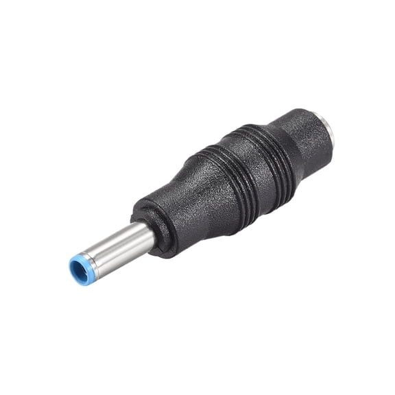 Uxcell DC Power Converter,Male to Female Adapter Connector 1.77" x 0.49" Black