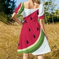 thumbnail image 3 of Watermelon design Sleeveless Dress dresses for woman 2024 clothes for woman, 3 of 6