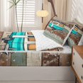 thumbnail image 4 of catabedysis Teal Camper Print Zipper Full Size Comforter Sets with Fitted Sheet and 2 Pillowcases,Retro Camping Rv Zipper Bedding Set For Boys,Multicolor,Reversible,4 Pieces, 4 of 7