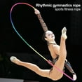 thumbnail image 2 of Cuerda de gimnasia, cuerda de gimnasia de 3 metros, cuerda de competición para entrenamiento deportivo, cuerda de gimnasia rítmica arcoíris diseñada para precisión, 2 of 12