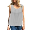thumbnail image 3 of WRKEKC Débardeurs d'Été pour Femmes, T-Shirts d'Été pour Femmes, Haut Sans Manches Décontracté à Col Rond Uni pour Femmes, 3 of 7