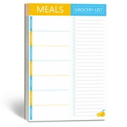 90 Pages Weekly Meal Planner Notepad with Tear Off Grocery Shopping List Magnet Mountings for Fridge Locker