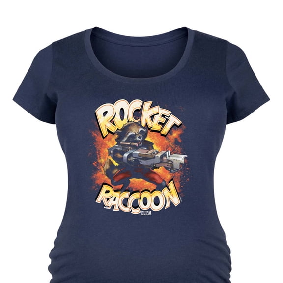 Guardians Of The Galaxy - Rocket Boom - Women's Maternity Scoop Neck Graphic T-Shirt