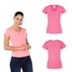 thumbnail image 2 of Playera Cuello V, para Dama, Color Rosa Neón, 50% Algodón-50% Poliéster,, 2 of 3