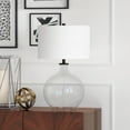 thumbnail image 2 of Evelyn&Zoe Modern Transitional Round Glass Table Lamp, Black, 2 of 9