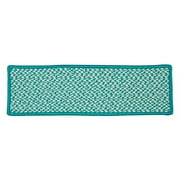 Outdoor Houndstooth Tweed - Turquoise Stair Tread (set 13)