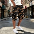 thumbnail image 4 of Homeyce Men's 3/4 Length Cargo Shorts Elastic Waist Big and Tall Below Knee Shorts with Multi-Pockets Long Capri Below the Knee 3/4 Pants Outdoor Quick Dry Breathable Hiking Fishing Pants,Brown M, 4 of 6
