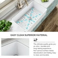 thumbnail image 6 of HOROW 33" L x 20" W Fireclay Farmhouse Kitchen Sink with Sink Grid and Basket Strainer, 6 of 12