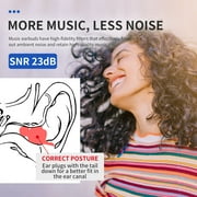 LYSIAN High Fidelity Concert Earplugs, 23dB Noise Reduction, Reusable Hearing Protection for Music Festivals, Raves & Loud Events, 2 Pairs, Blue/Black