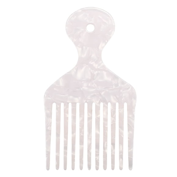 Peine de diente ancho Unique Bargains para cabello afro plástico blanco