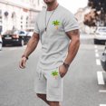 thumbnail image 2 of Men's Suits Summer Coconut Tree Print Short Sleeve Shorts Sportswear set for Men Lightweight Daily Wear Breathable Modern Design, 2 of 4