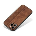 thumbnail image 6 of K-Lion for iPhone 14 Plus Slim Case, Luxury PU Leather Soft Silicone TPU Wireless Charging Heat Dissipation Non-Slip Stripes Shockproof Anti-Drop Lightweight Hybrid Case,Brown, 6 of 7