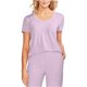 thumbnail image 1 of Vince Camuto Playera básica alta-baja para mujer, Púrpura, XX-Small, 1 of 2