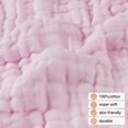 thumbnail image 6 of 6pcs Soft Absorbent Gauze Face Towels, Retro Corrugated Pattern Square Towels, 200G/M2 Fabric, Face Towel with Hanging Ring, Soft Wash Cloth Hand Towel, 6 of 7