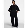 thumbnail image 2 of Athletic Works Women's and Women's Plus Fleece Pants with Pockets, 30" Inseam, Sizes XS-4X, 2 of 6