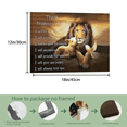 thumbnail image 2 of AIOE Lion of Judah Wall Art Lion and Lamb Dove of Peace Christian Gifts Religious Wall Decor the 7 Promises of God Motivational Pictures Artwork for Bedroom Living Room Decor Frame: 12x8in, 2 of 7