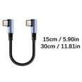 thumbnail image 5 of 15/30cm 90 Degree Angled Type C Cord 6A Fast Charging Cable Fast Speed Data Wire, 5 of 10