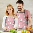 thumbnail image 5 of Pink Chicken Pattern Apron-Garden Aprons for Women with Pockets-Cotton Linen Waterproof Kitchen Cooking Gardening Aprons Adjustable for Kitchen,Cooking,BBQ and Salon 33x27 Inch, 5 of 6