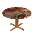 thumbnail image 3 of WYYP A Majestic Lion Majestic and Domineering Round Tablecloth 100% Polyester Waterproof Resistant Fabric White, 3 of 8