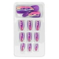 thumbnail image 3 of 24pcs  Nails,Detachable Fashionable Detachable Bright Color False Nail Patch Full Cover Nail Art Tips,5 Colors, 3 of 8