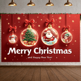thumbnail image 5 of Decorative Design Merry Christmas Santa Claus Snowman Banner for Holiday Celebration Home Decoration Party Background, 5 of 9