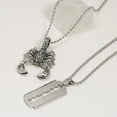 thumbnail image 6 of Bling Jewelry Mens Tribal Zodiac Scorpion Necklace Stainless Steel Oxidized Black 20 Inches, 6 of 6