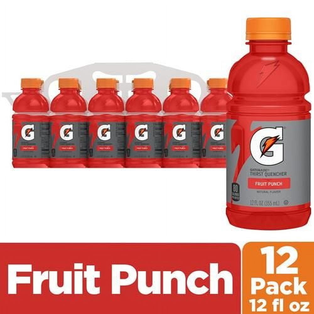 Gatorade Fruit Punch, 12 Fl Oz Bottles, 12 Pack - Pack of 2