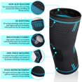 thumbnail image 3 of Knee Support, 2 Pieces Adjustable Elastic Knee Support, Patella and Ligament Knee Support, Sports Knee Support, Knee Osteoarthritis Knee Support, Size M, 3 of 7