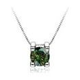 thumbnail image 2 of Moissanite Necklaces for Women, 1 to 2 CT D Color VVS1 Blue/Yellow/Green Diamond Pendant Necklace,925 Sterling Silver Ox Head Necklaces, Jewelry Gifts for Women with Certificate, 2 of 9