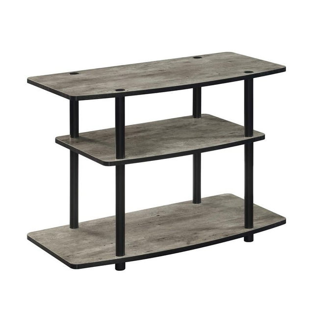 Convenience Concepts Designs2Go Meuble TV à Trois Niveaux en Bois Gris Vieilli