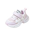 thumbnail image 2 of Kids Breathable Mesh Casual Sneakers Boys Girls Hook & Loop Non Slip Soft Sole Outdoor Walking Athletic Shoes Pink 22, 2 of 6