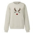 thumbnail image 6 of Women's Christmas Sweatshirts Christmas Print Crew Neck Long Sleeve Xmas Holiday Casual Sweat Tops for Women 2025, 6 of 6