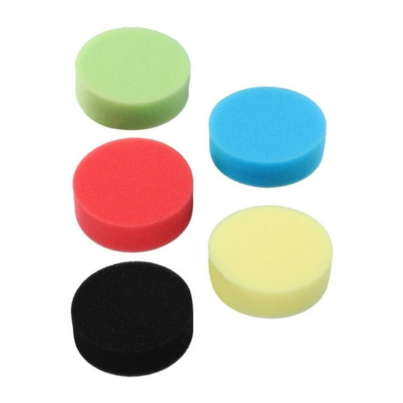 Rooha 5Pcs 6" 6Inch Flat Car Polishing Foam Buffing Sponge Pad Kit For Car Polisher #Q