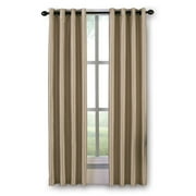 Curtainworks Malta Indoor Curtain, Polyester Room Darkening Faux Silk Grommet Single Panel, Sand, 50 x 84