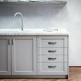 thumbnail image 4 of Goo-Ki 6 Pack 5-Inch Center to Center Cabinet Hadnless Brushed Dark Steel Simplicity Designer Collection Drawer Pulls Zinc Alloy Handles Aged Brushed Dark Steel for Kitchen, 4 of 6