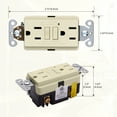 thumbnail image 4 of Faith 15A GFCI Outlets, Slim, GFI Receptacles, Light Almond, 3 Pack, 4 of 4