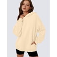thumbnail image 4 of Sudaderas con Capucha de Gran Tamaño para Mujer, Sudaderas Cómodas, Conjuntos de Moda de Otoño, Blusas Casuales, Ropa de . Albaricoque M, 4 of 6