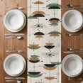 thumbnail image 6 of Navy Bohemian Table Runner - 36 Inch Long, Kitchen Dining Table Runner Dresser Scarves, Geometric Abstract Stripes Vintage Beige Farmhouse Decor for Coffee Tables Wedding Party Banquet, 6 of 8