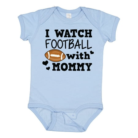 

Inktastic I Watch Football with My Mommy Gift Baby Boy Bodysuit