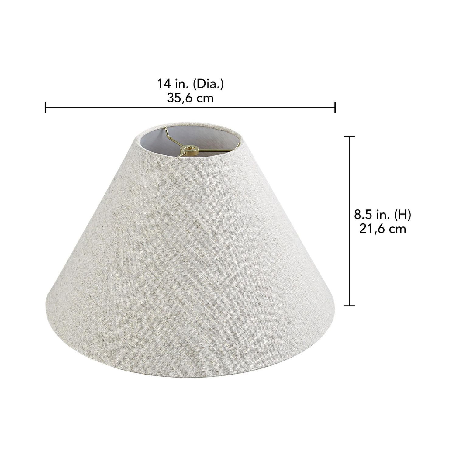 HOMETRENDS Lamp Shade, 8.5 inch, Linen