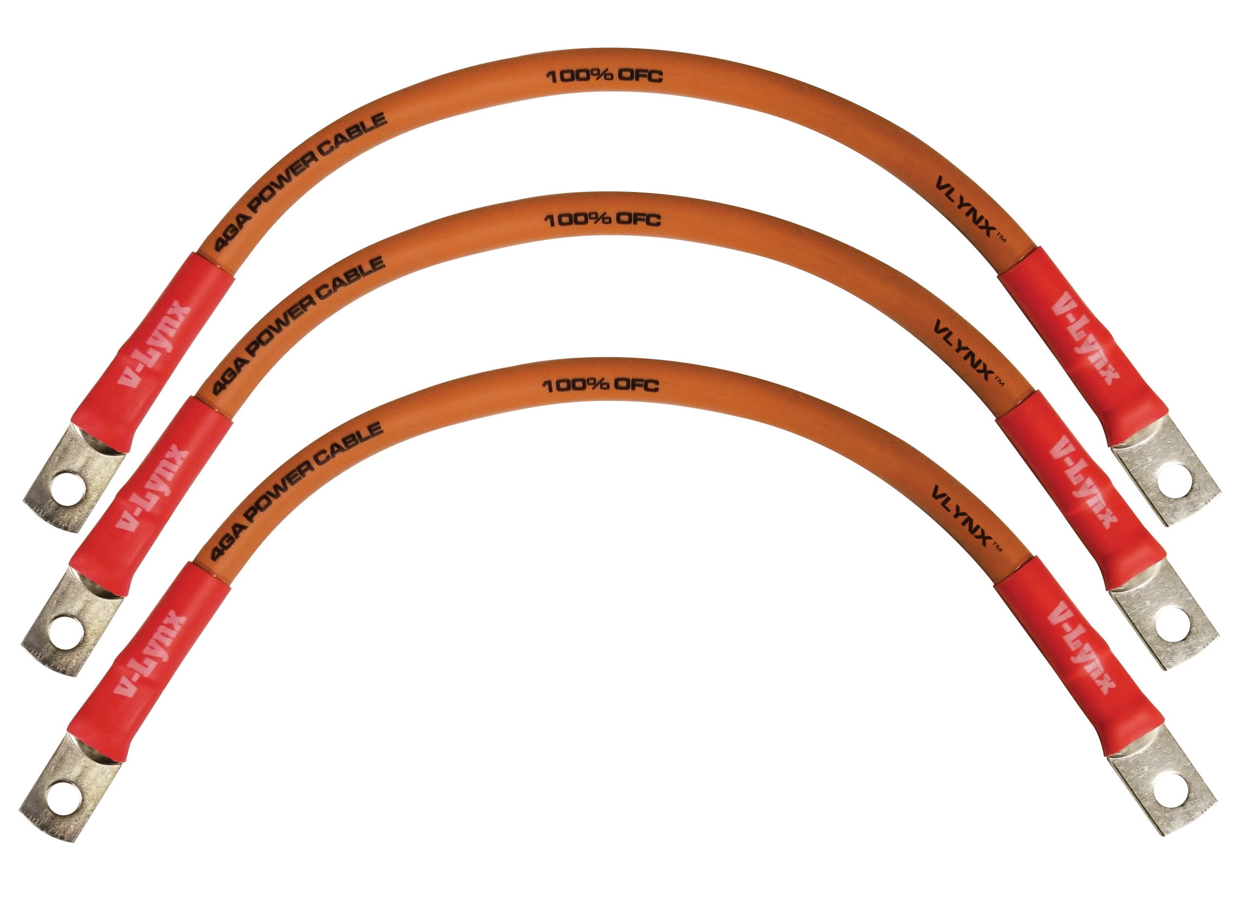 QTY 3 Battery Cables VBL4 O For Golf Carts 4 Gauge AWG 9 100 OFC