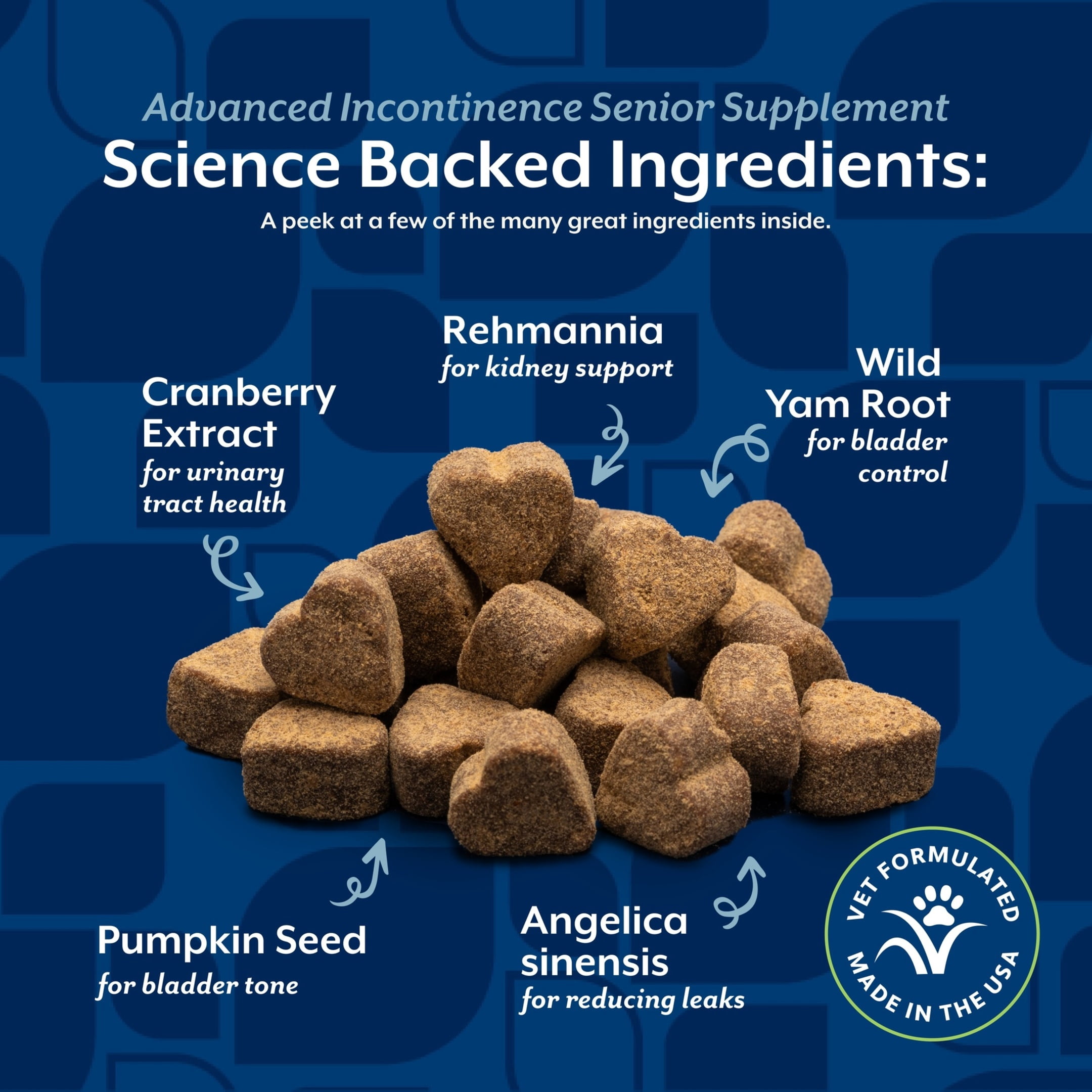 NaturVet Senior Dog Advanced Incontinence Soft Chews 60ct