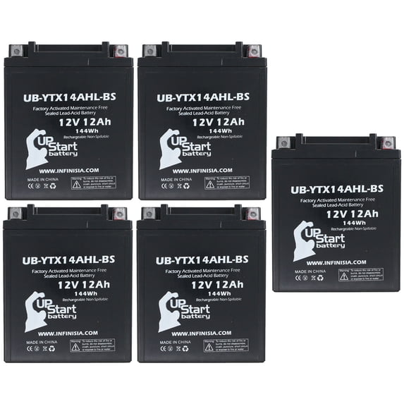 SigmasTek Maintenance-Free AGM Battery - Direct Replacement For Yuasa YTX14AHL-BS (12V, D Terminals)