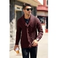 thumbnail image 2 of LAICAIW Mens Cable Knit Cardigan Sweater Shawl Collar Loose Fit Long Sleeve Casual Cardigans, 2 of 5