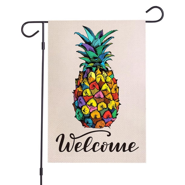 Jardín, Impermeable, De Doble Cara, Bandera De Bienvenida De Flores Para Decoración De Jardín Y Césped Eigraketly HA043509-04